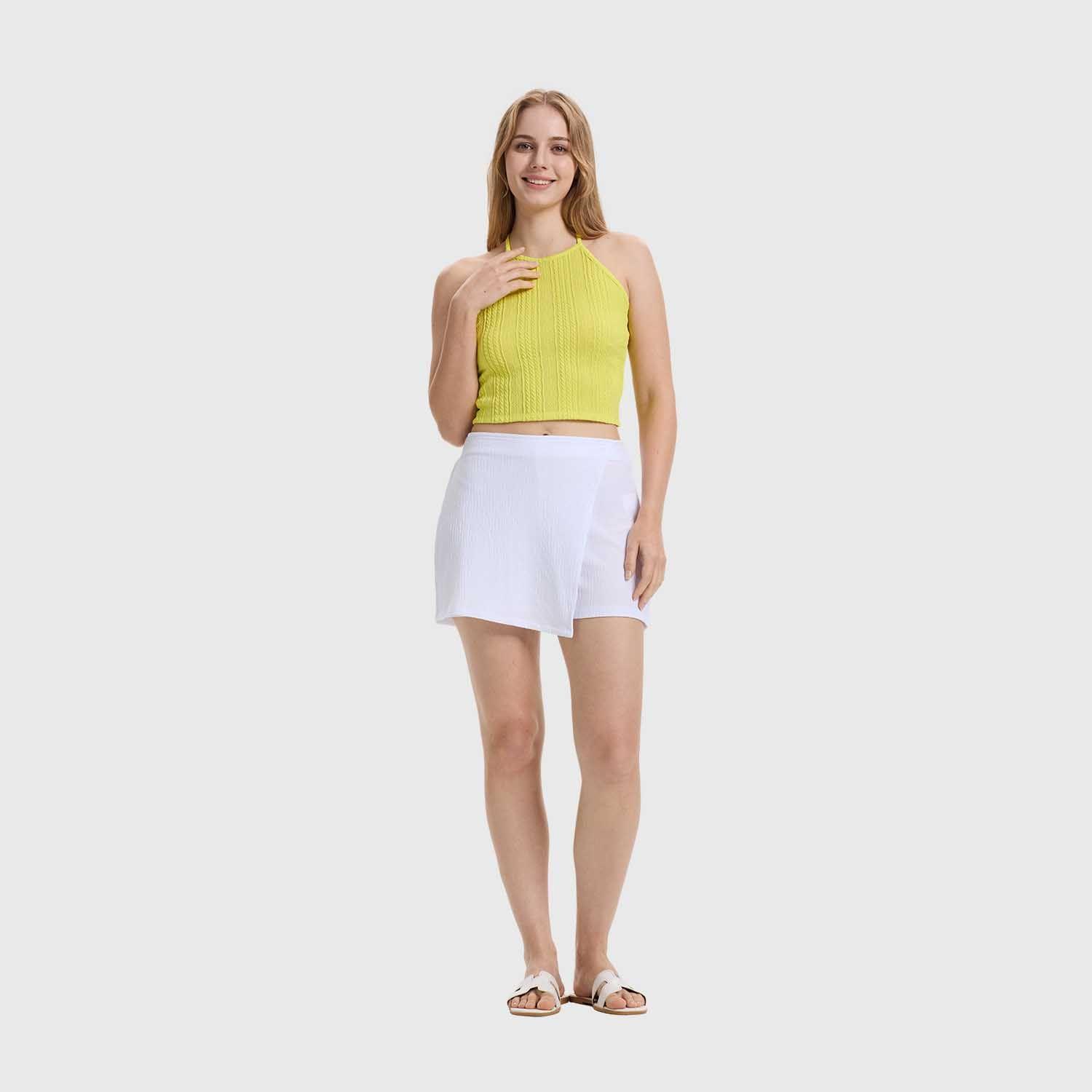 Polera Mujer Tiras Cuello Verde Limon Fashion's Park-3