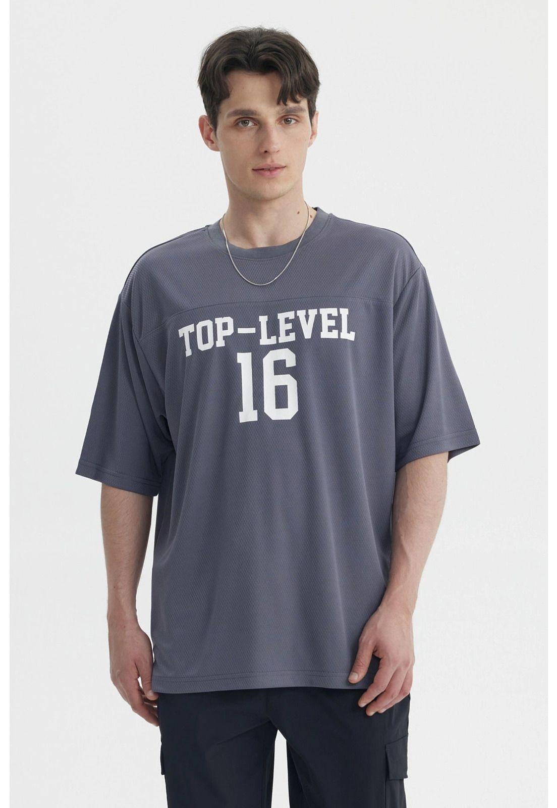 Polera Hombre Oversize Gris-0