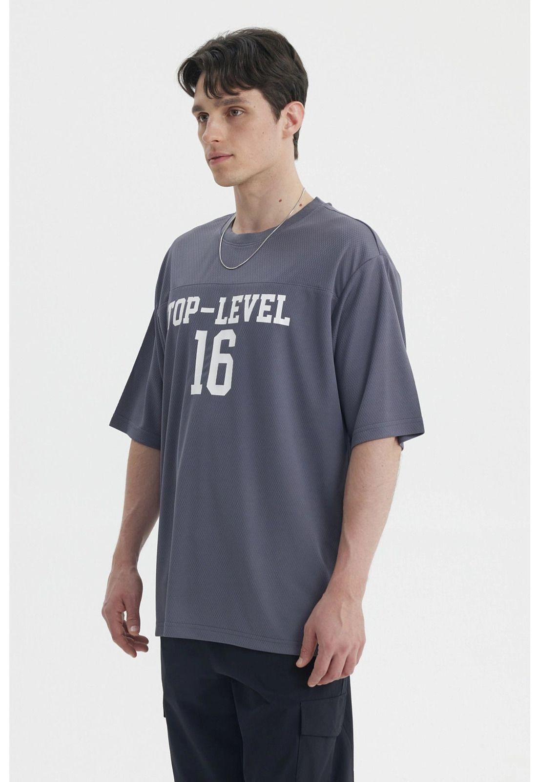 Polera Hombre Oversize Gris-2