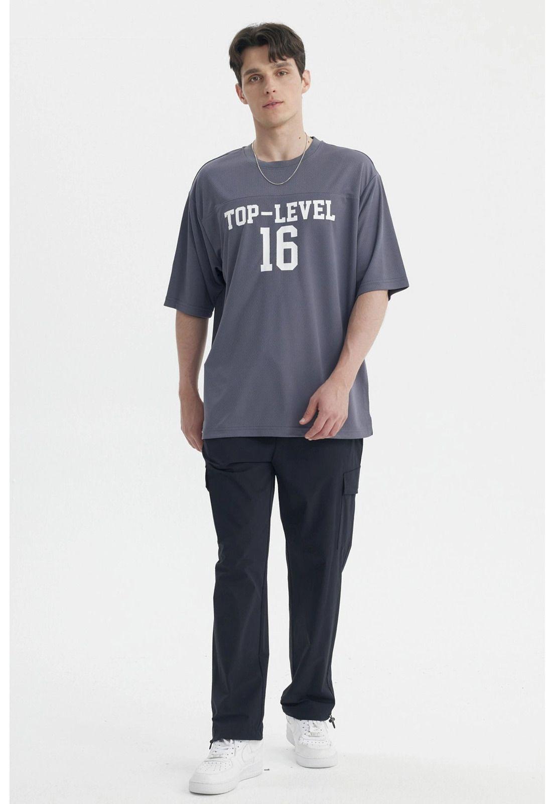 Polera Hombre Oversize Gris-3