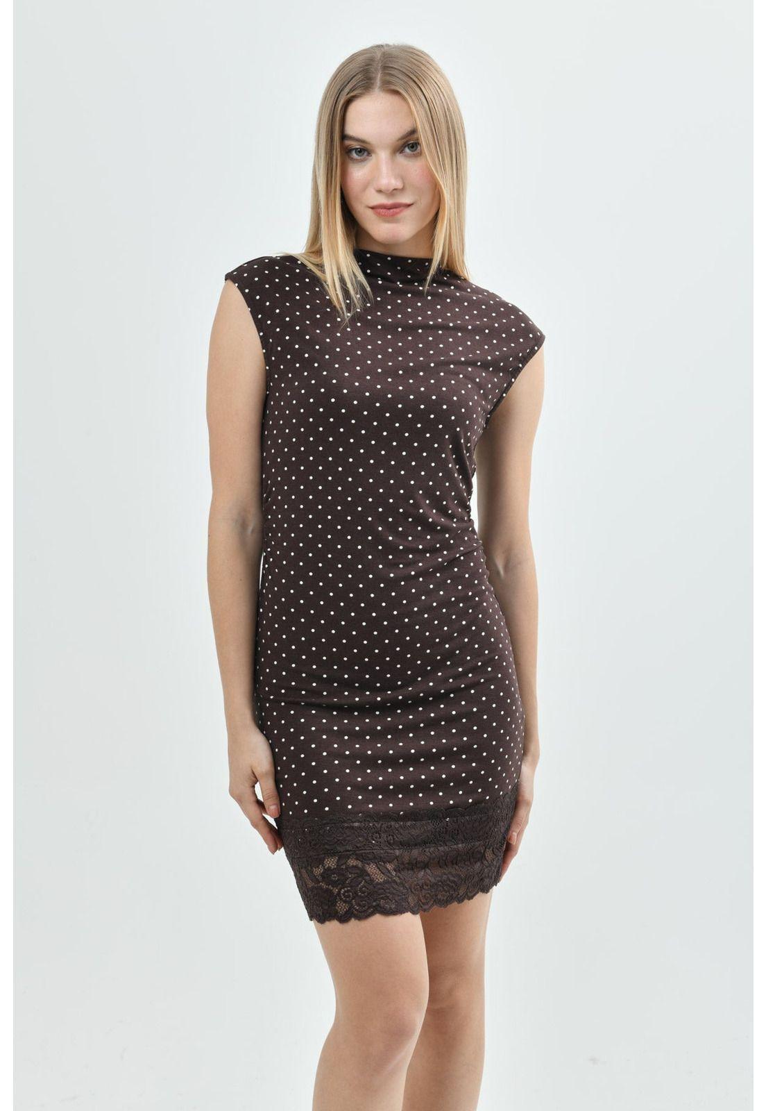 Vestido Mujer Casual Café Oscuro-0