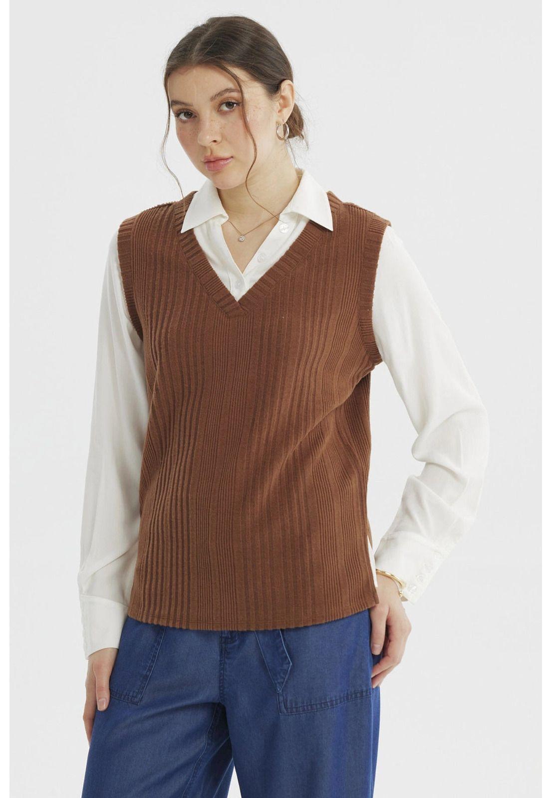 Sweater Mujer Vuelo Café-1