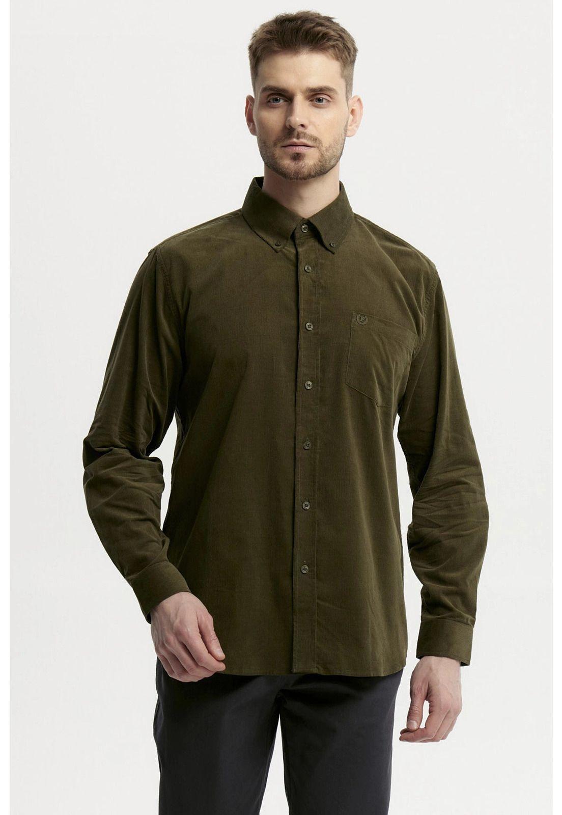 Camisa Hombre Slim Verde - ll-0