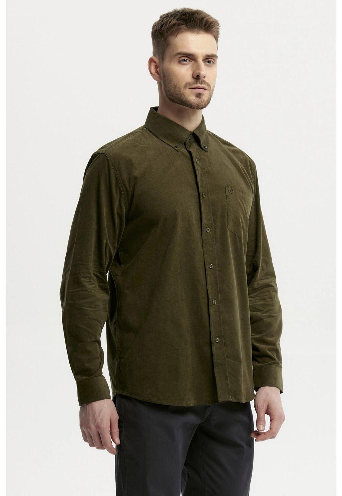 Camisa Hombre Slim Verde - ll-1