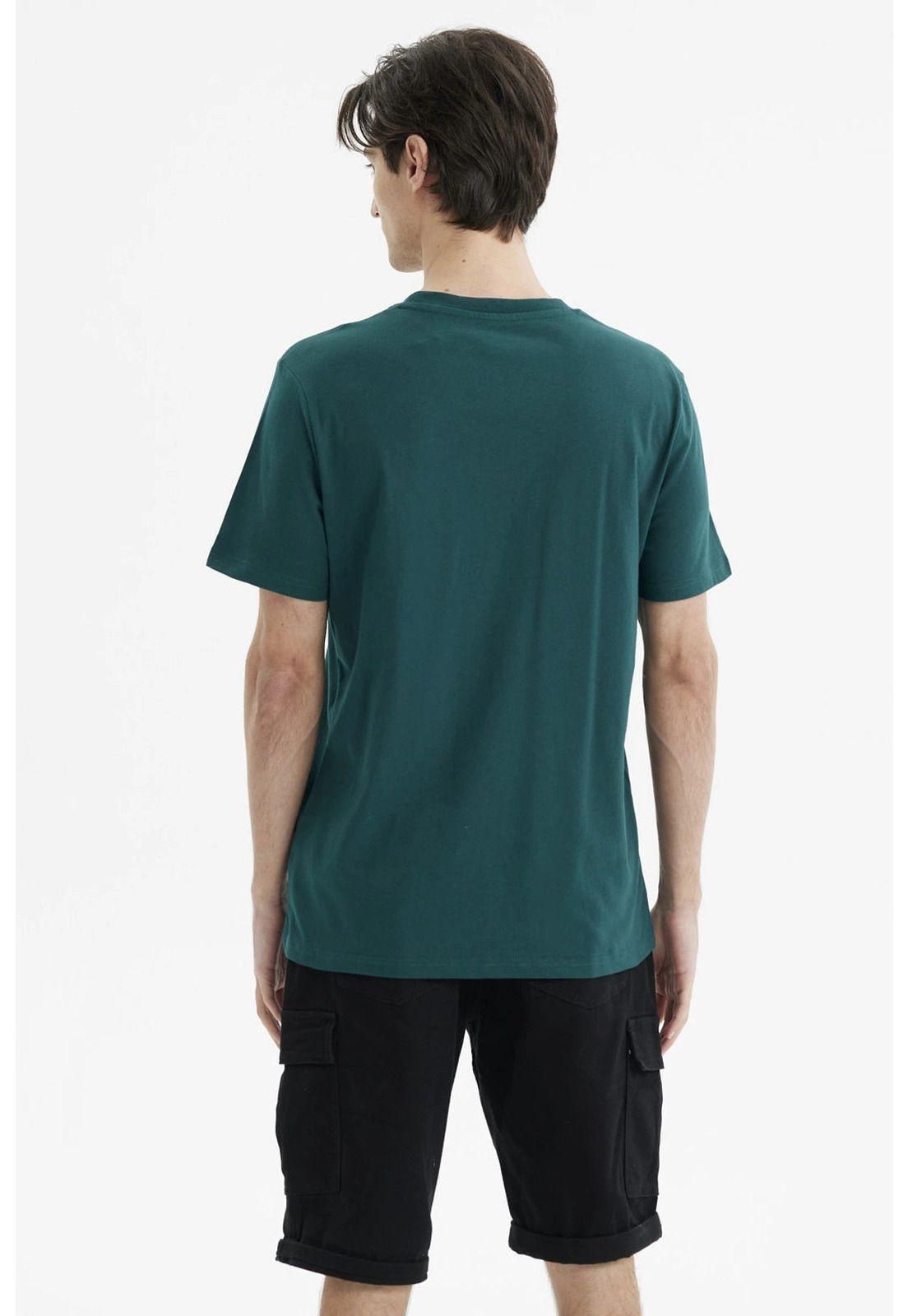 Polera Hombre Slim Verde Oscuro-2