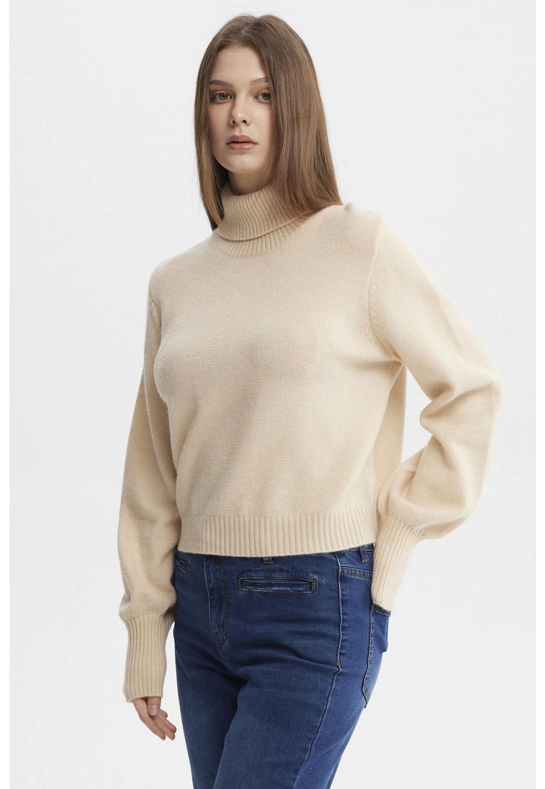 Sweater Mujer Chenille Beige - ll-1