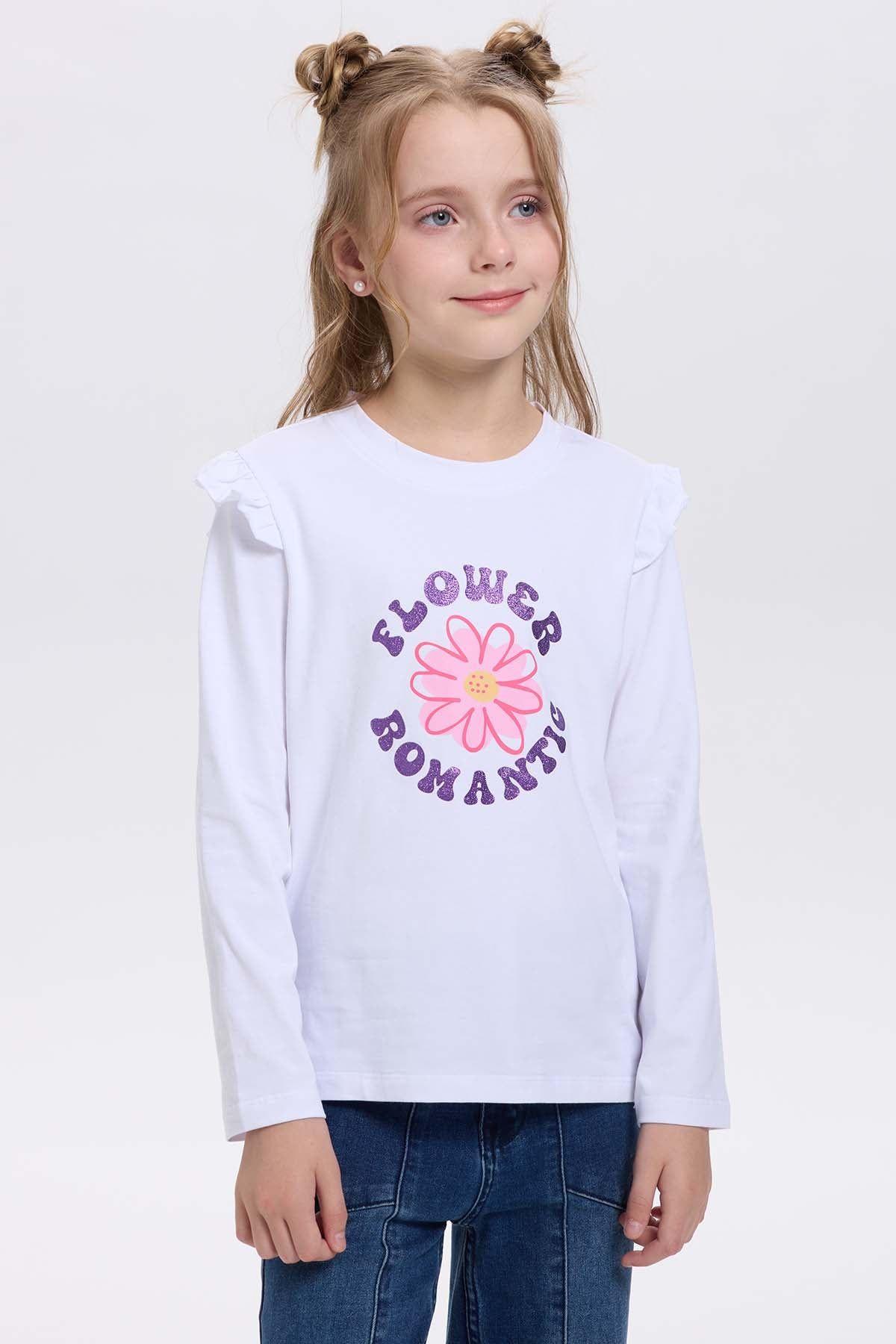 Polera Niña Print Posicional Blanco-1