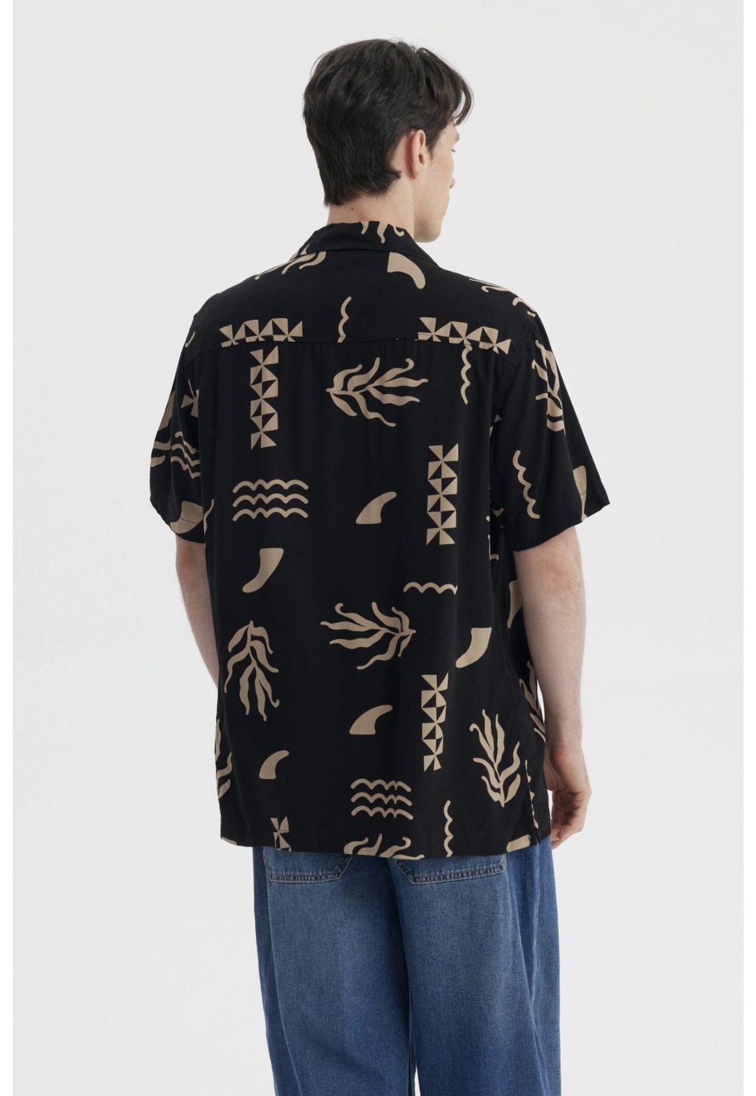 Camisa Hombre Rapport Negro- ll-2