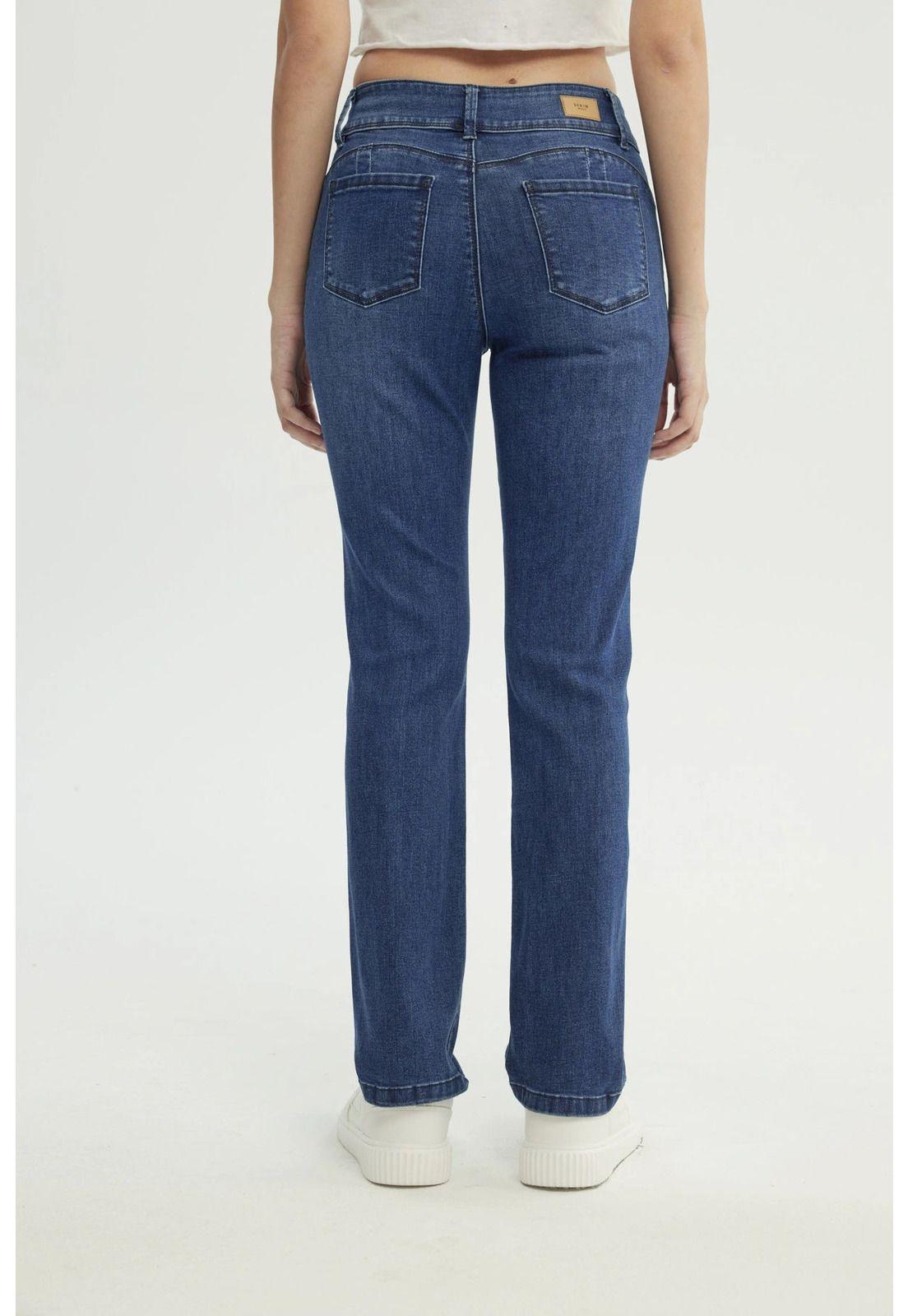 Jeans Mujer Calce Recto Azul Oscuro - Xlll-2