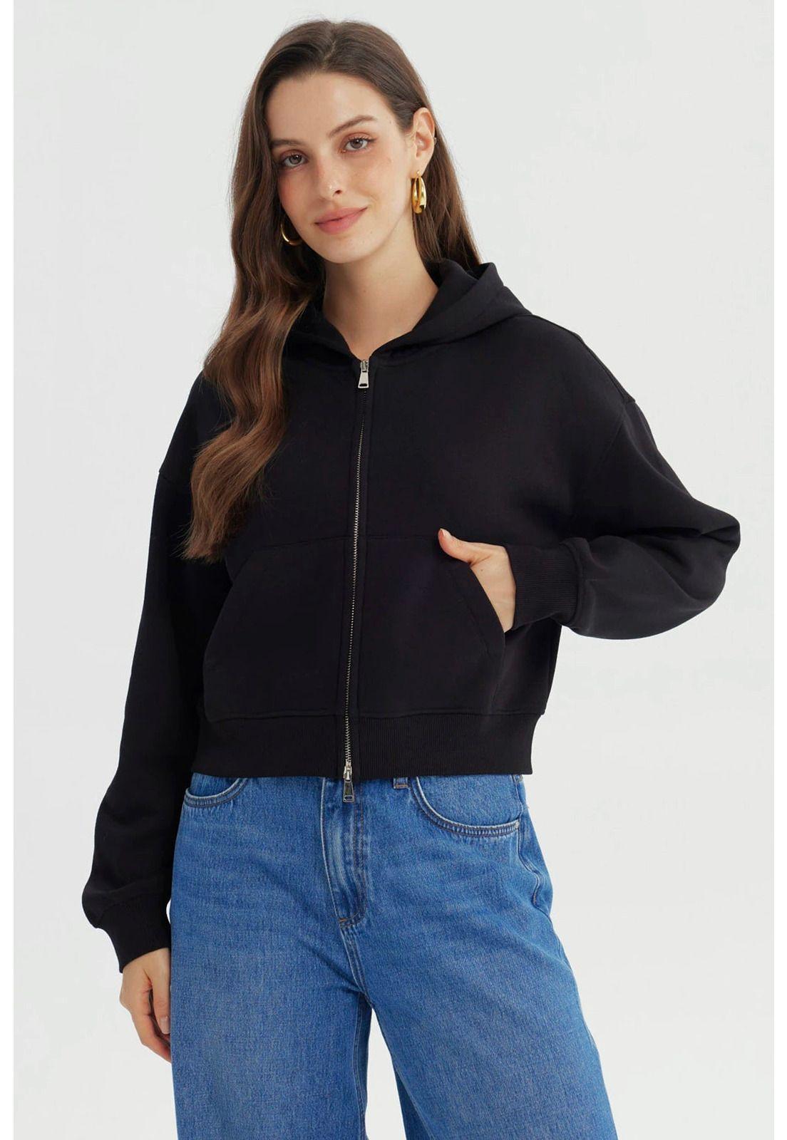 Polerón Mujer Classic Negro - lV-0
