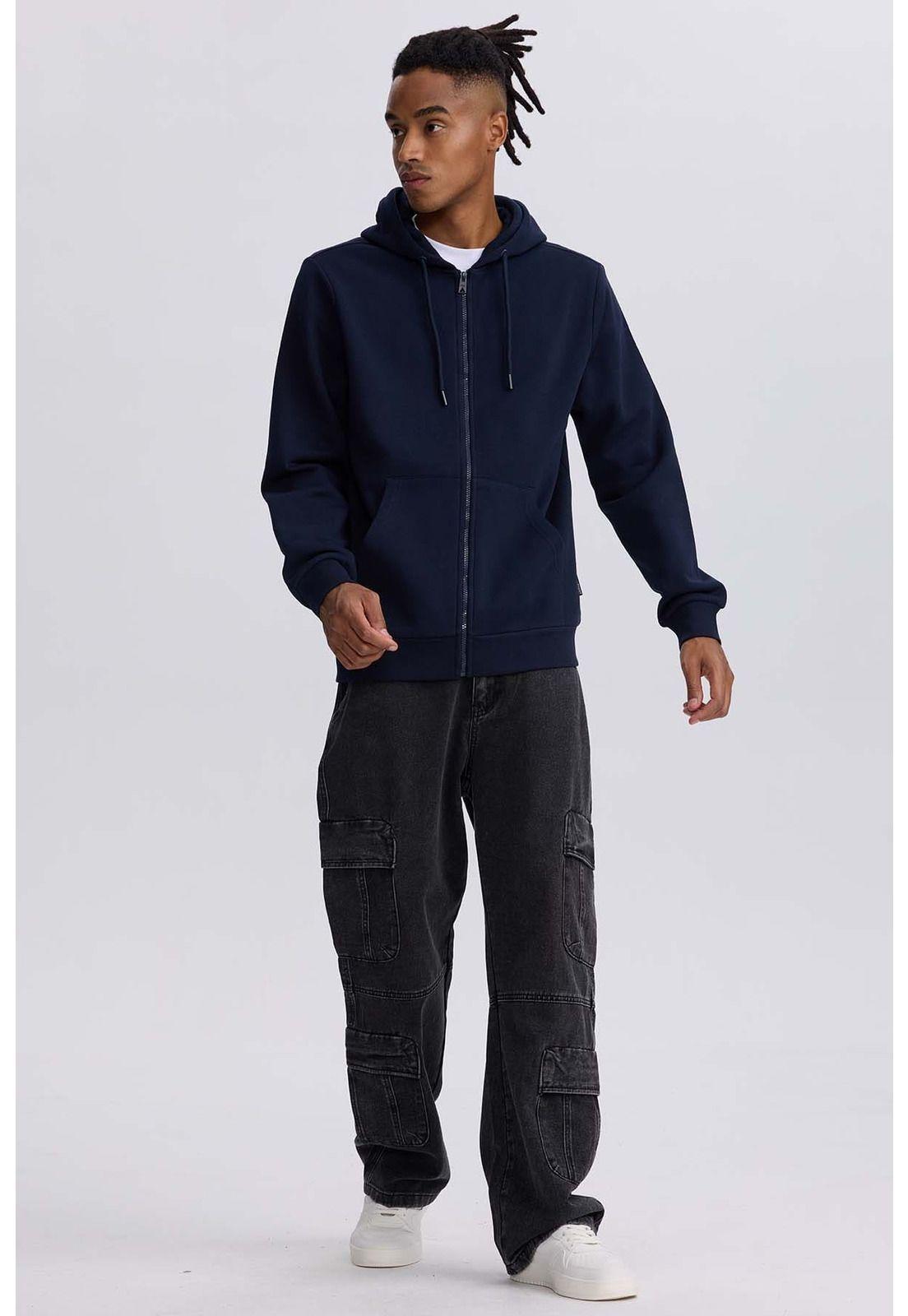 Jeans Hombre Doble Cargo Negro - ll-3