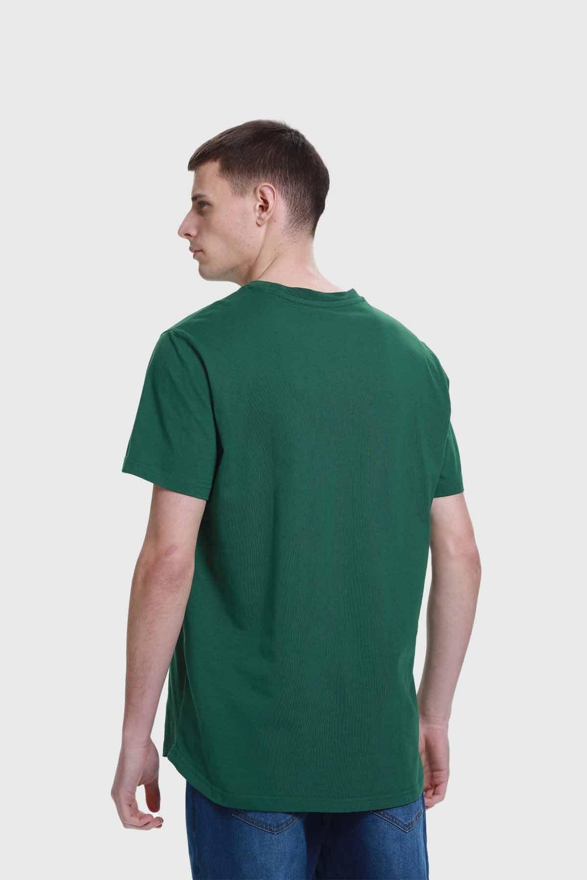 Polera Hombre Long Fit Básica Verde-2