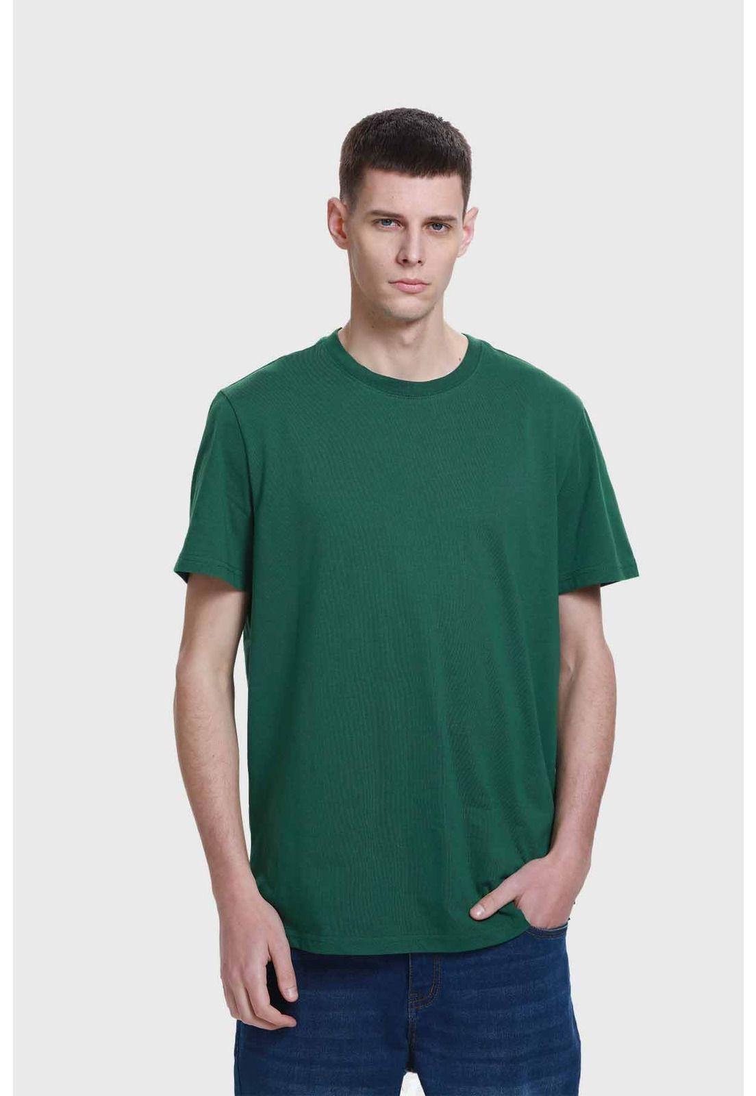 Polera Hombre Long Fit Básica Verde-0