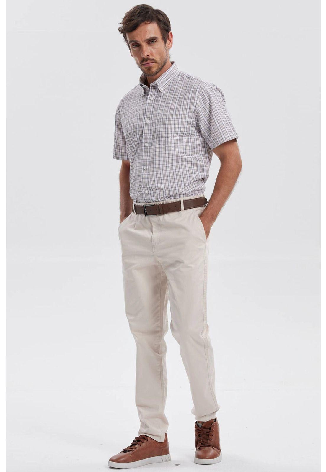 Camisa Hombre Rapport Regalo Beige-3