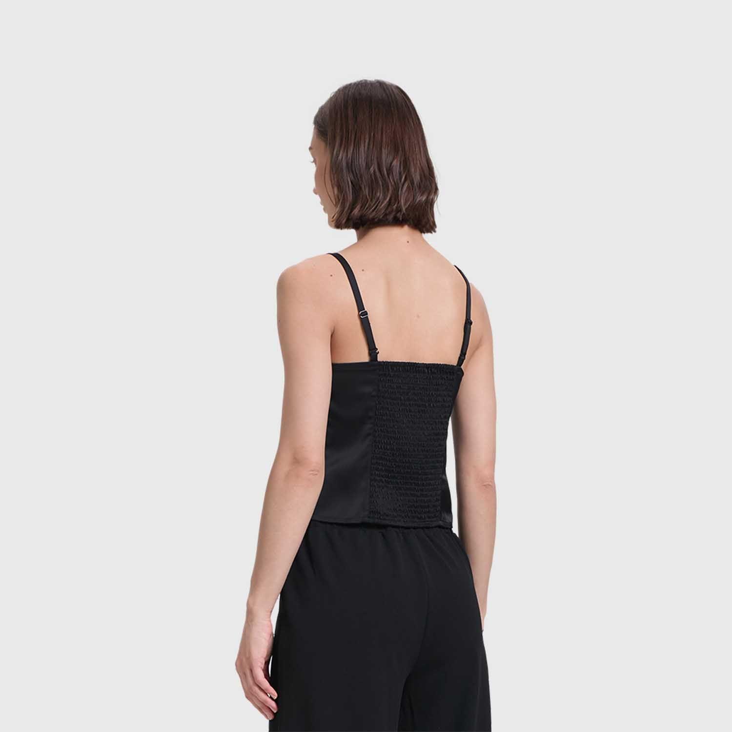 Blusa Mujer Top Tipo Corset Negro Fashion's Park-2