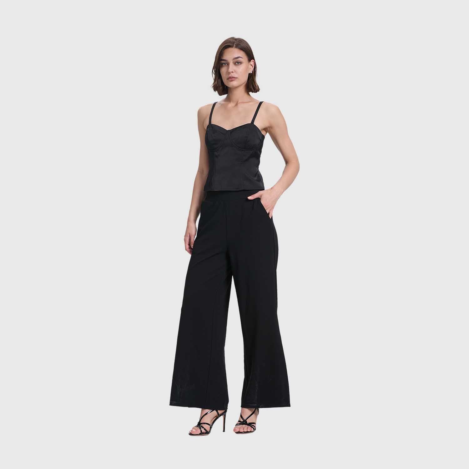 Blusa Mujer Top Tipo Corset Negro Fashion's Park-3