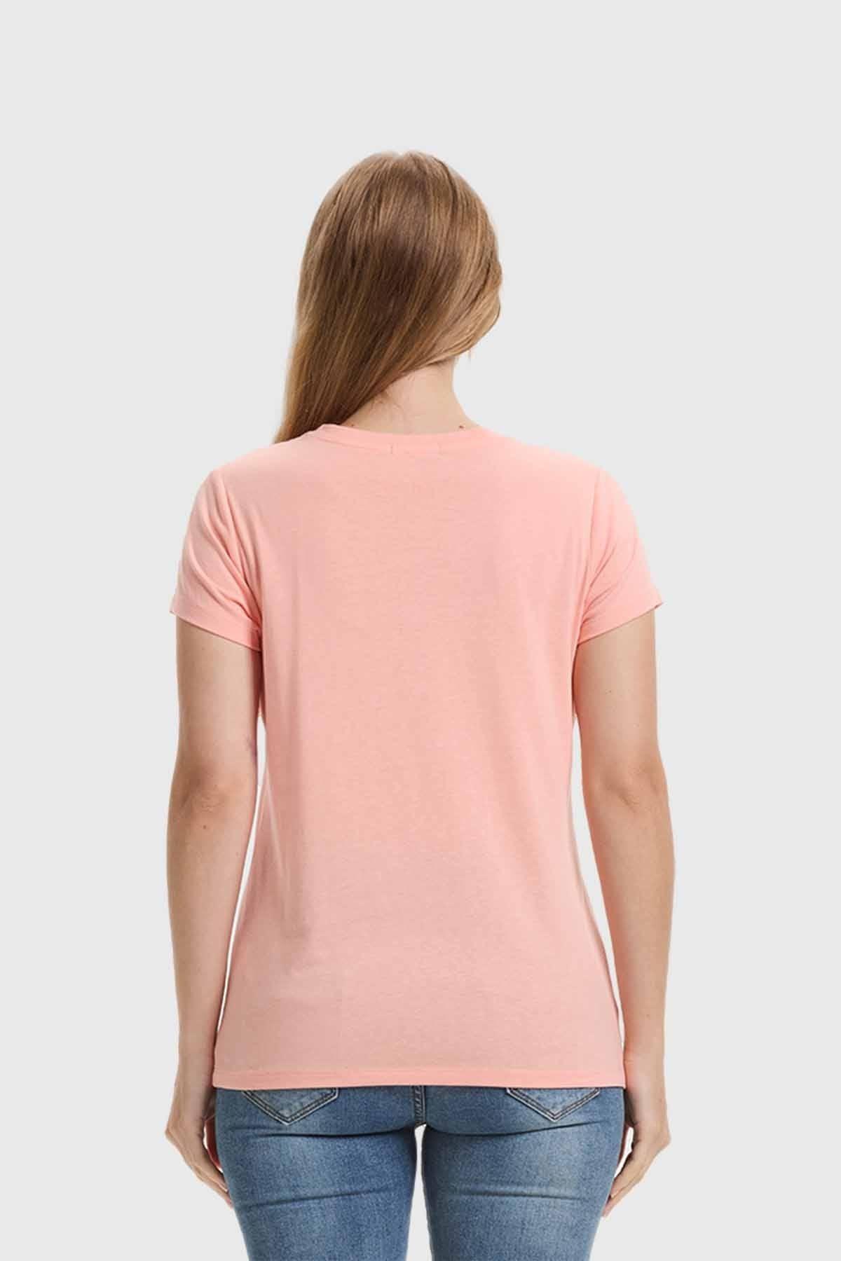Polera Mujer Básica Print Damasco-2