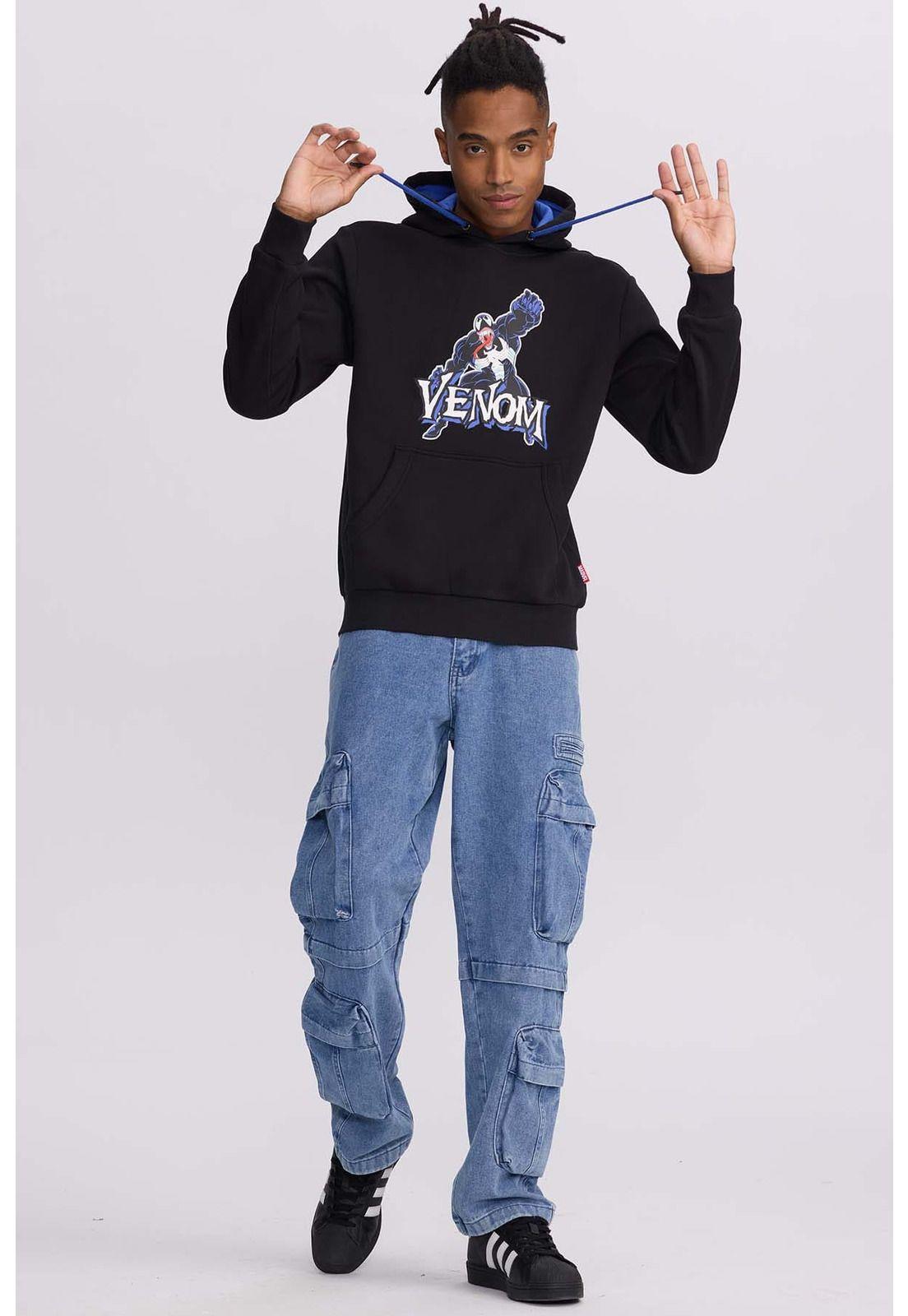 Polerón Hombre Venom Negro-3