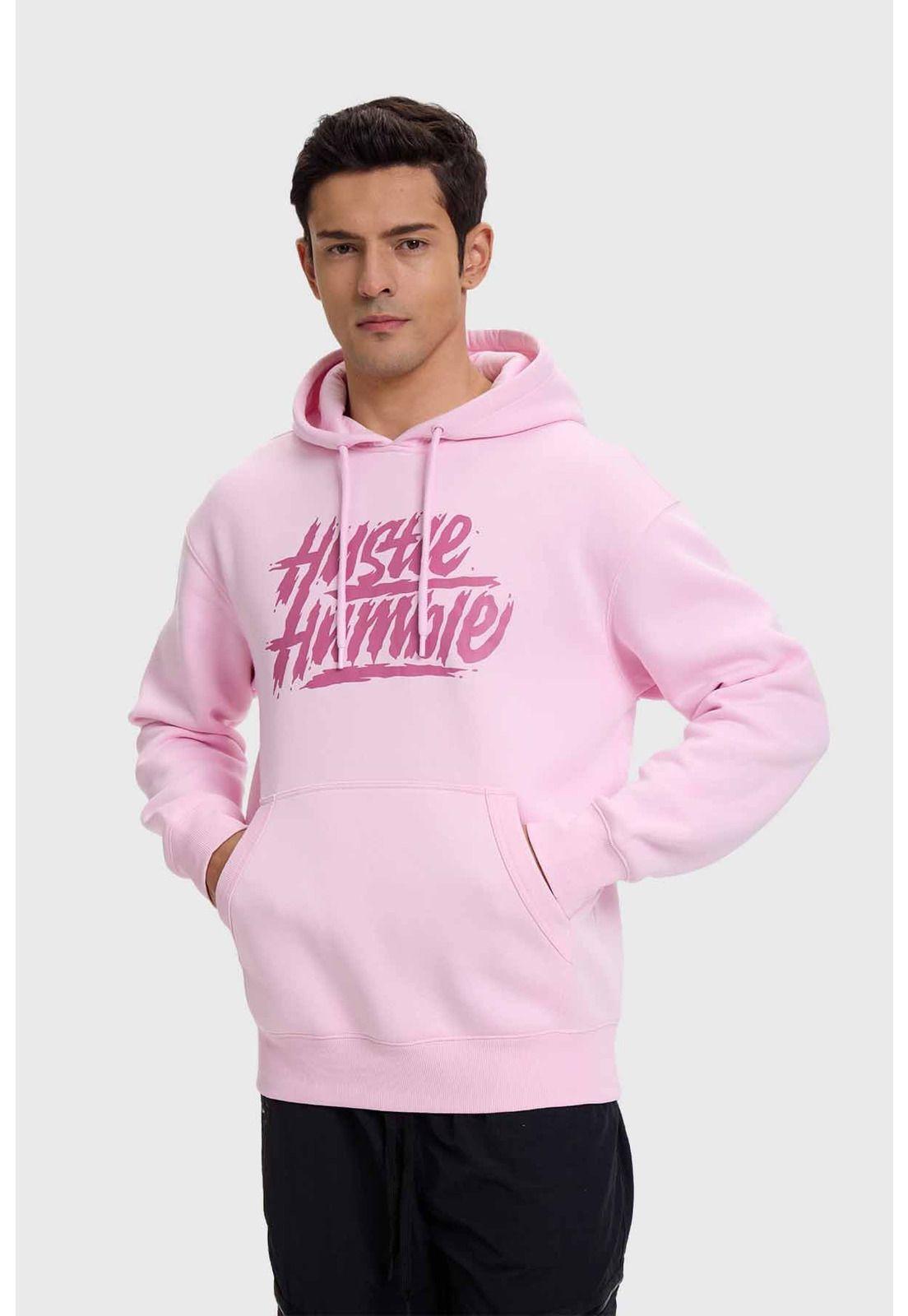 Polerón Hombre Hoodie Print Rosado-0