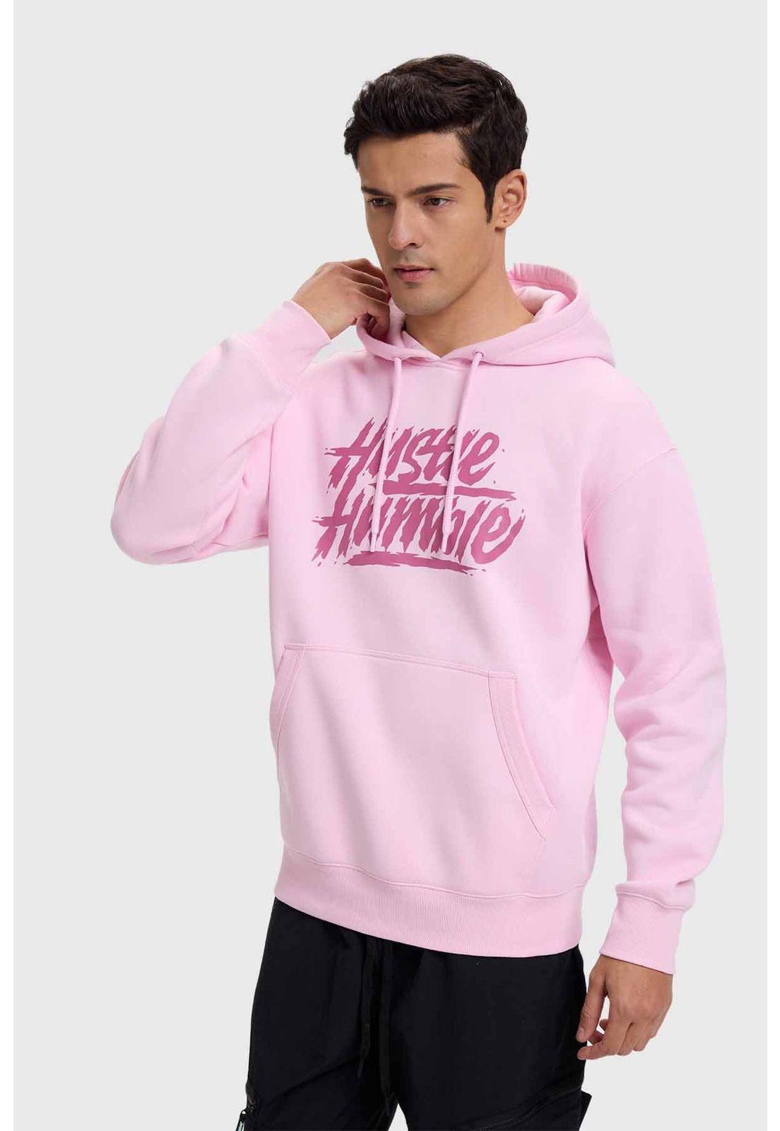 Polerón Hombre Hoodie Print Rosado-1