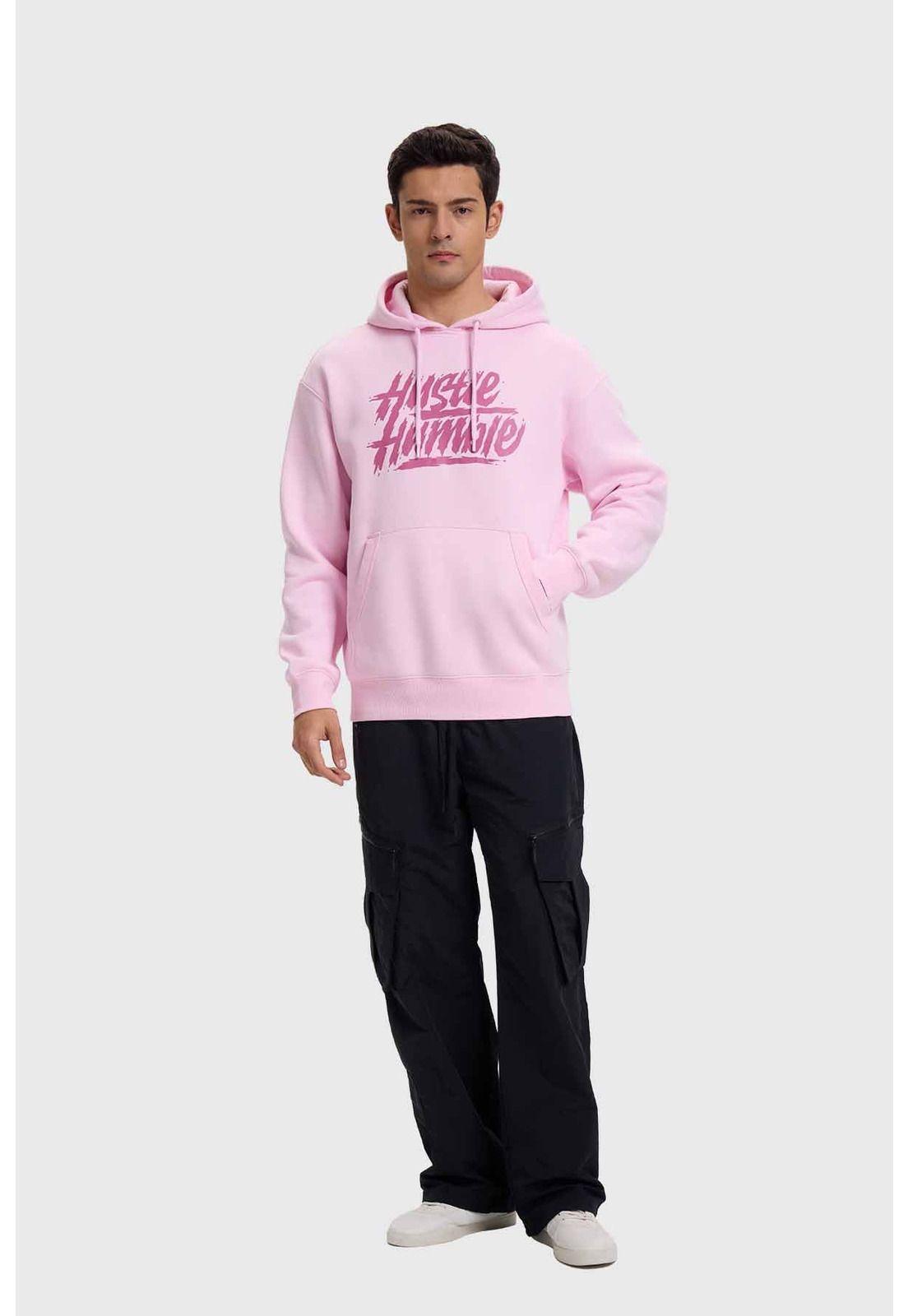 Polerón Hombre Hoodie Print Rosado-3