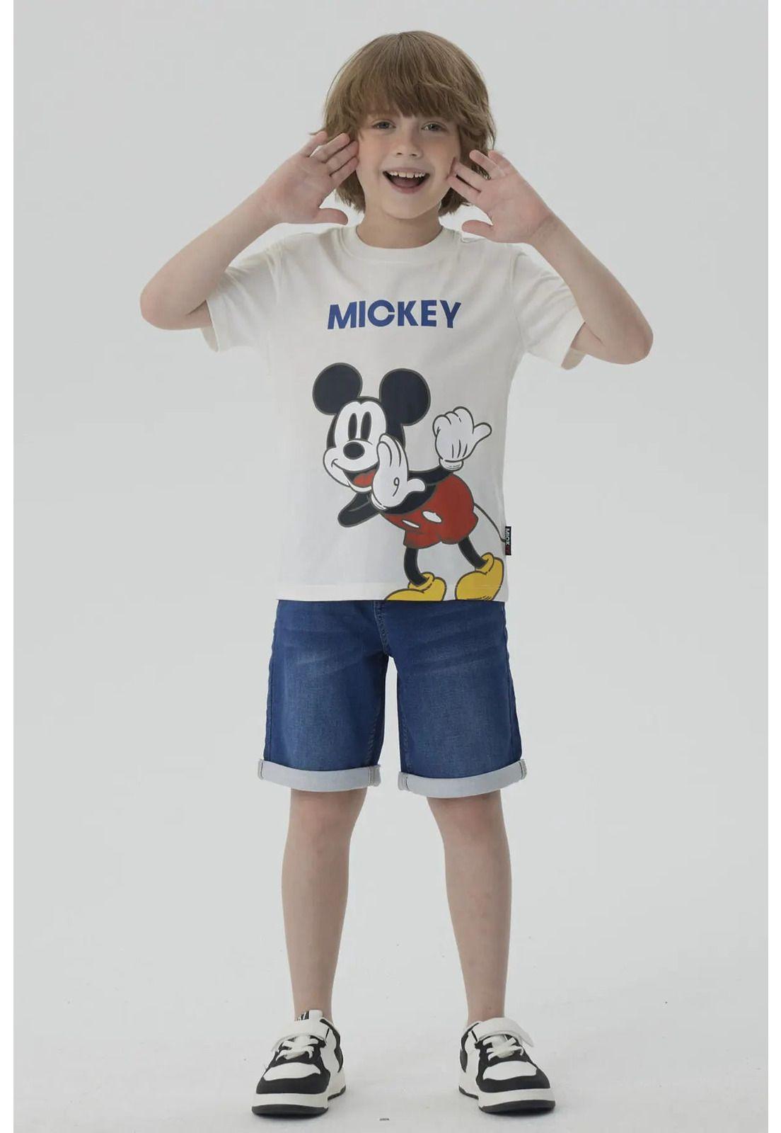 Polera Niño Mickey Y Sus Amigos Crema-1