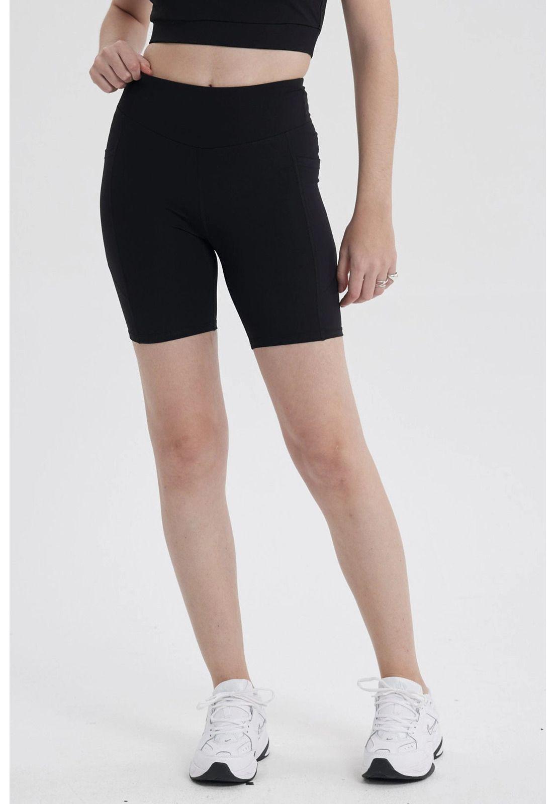 Calza Mujer Biker Largo Negro-0