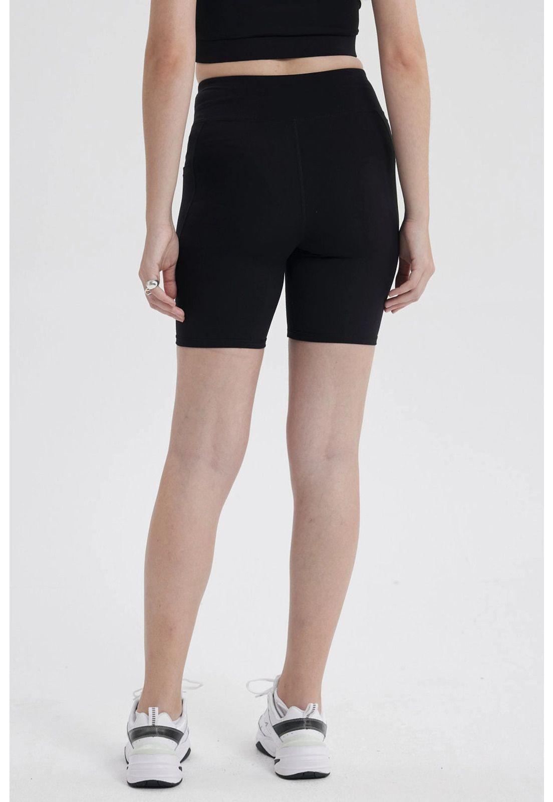 Calza Mujer Biker Largo Negro-2