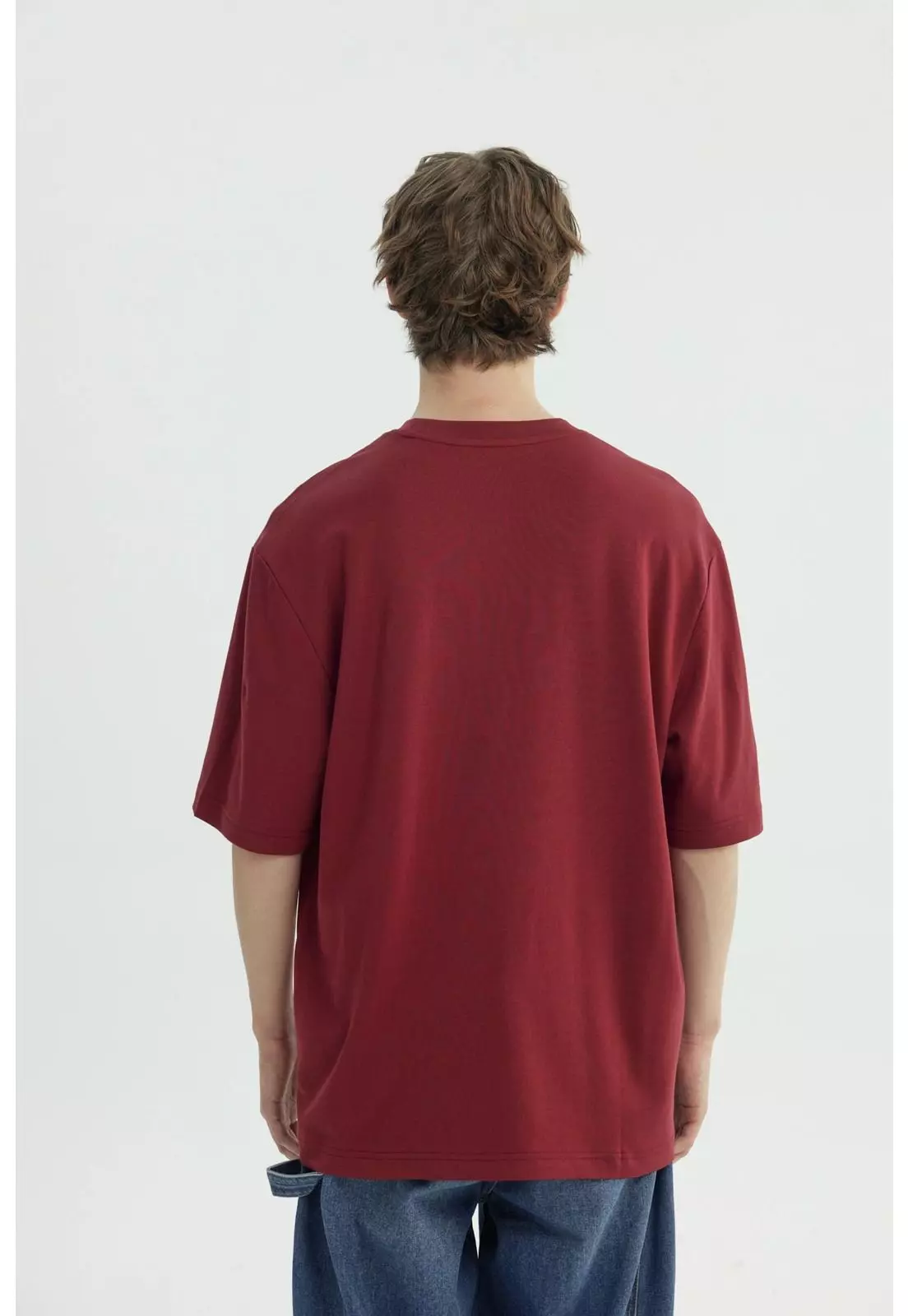 Polera Hombre Oversize Burdeo - Vl-2