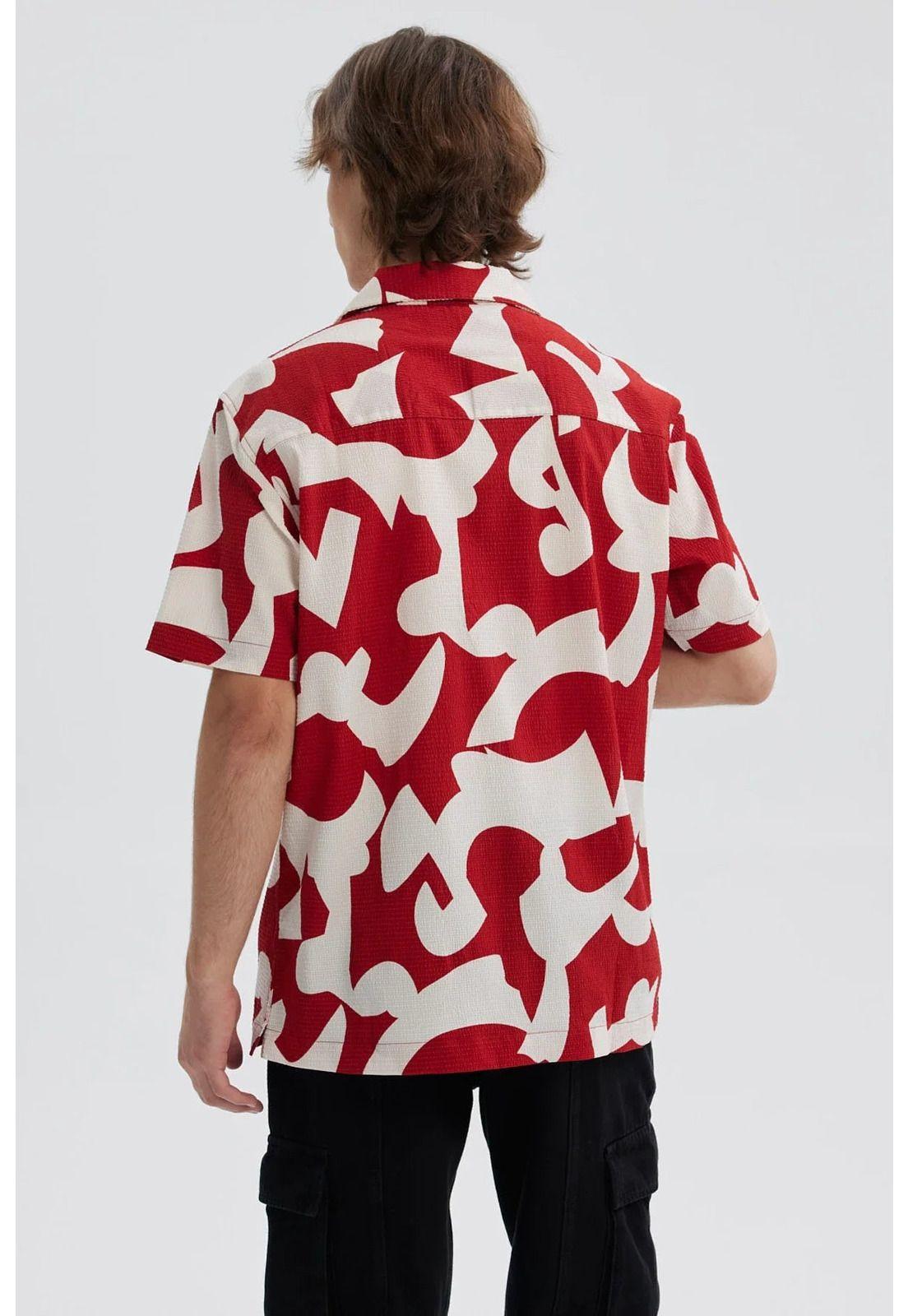 Camisa Hombre Full Print Rojo-2