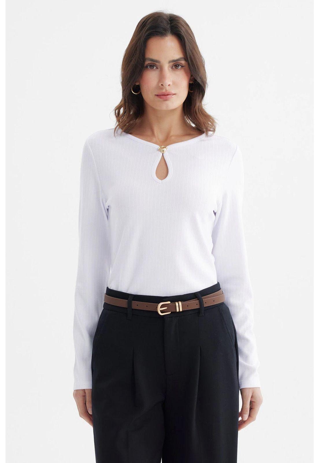 Polera Mujer Ajustado Blanco - ll-0