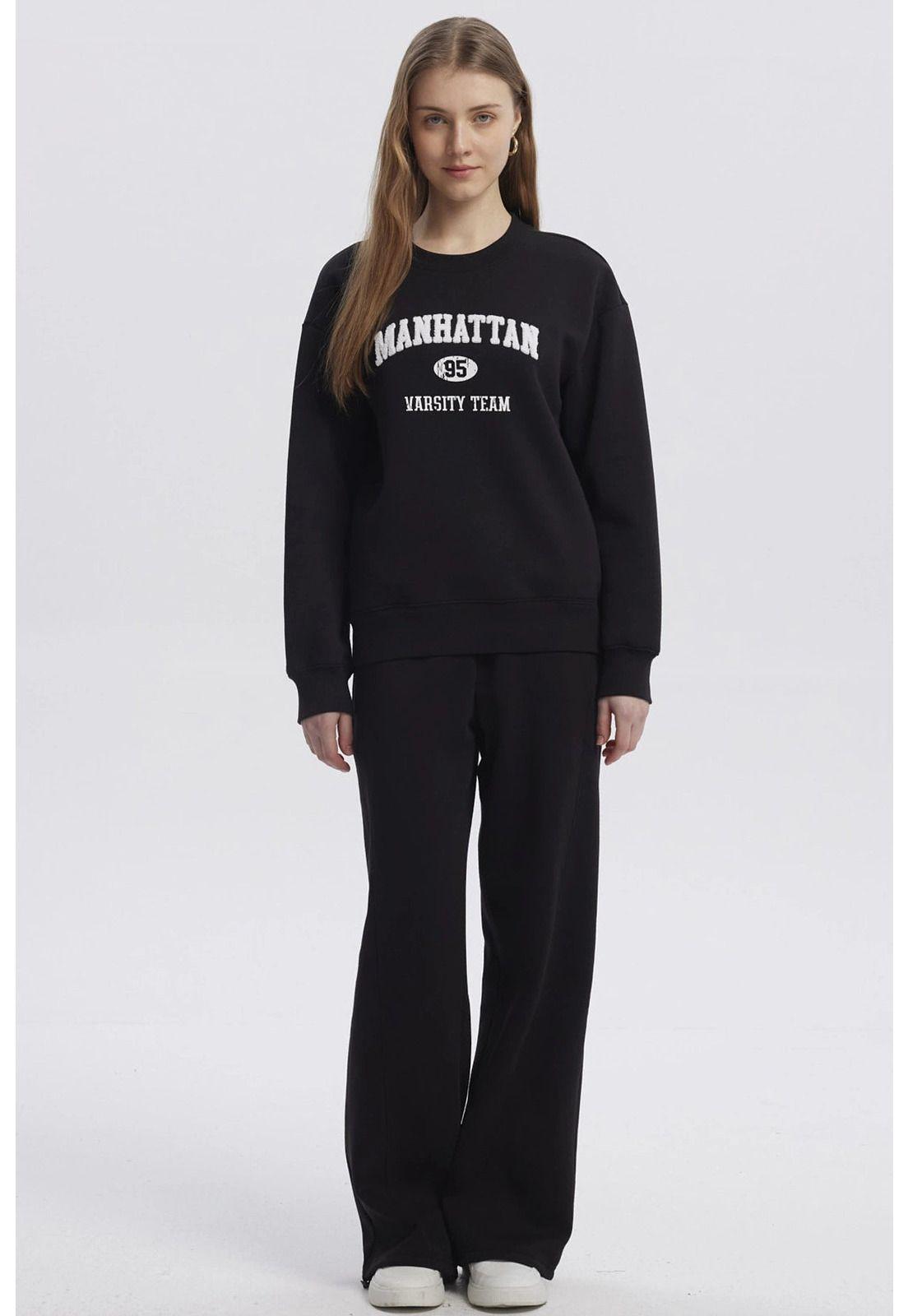 Polerón Mujer Canguro Print Negro - lll-3