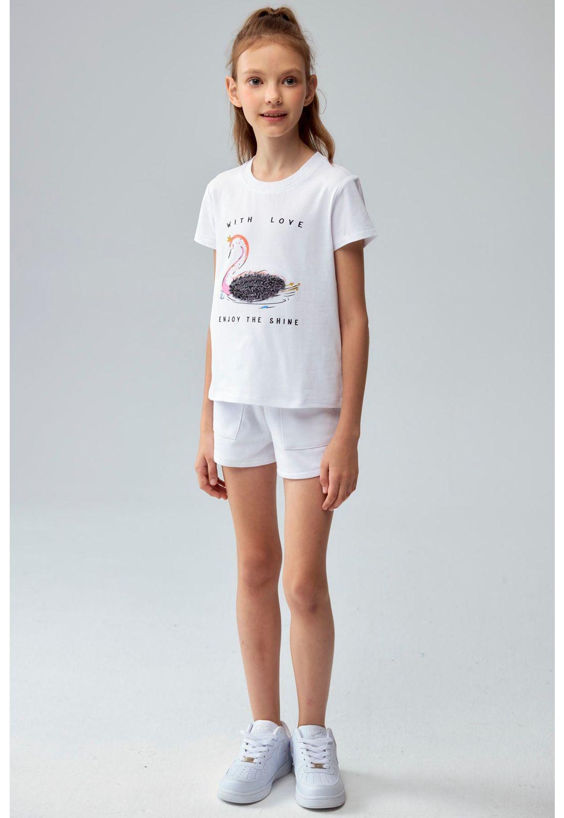 Polera Niña Textura Blanco-3