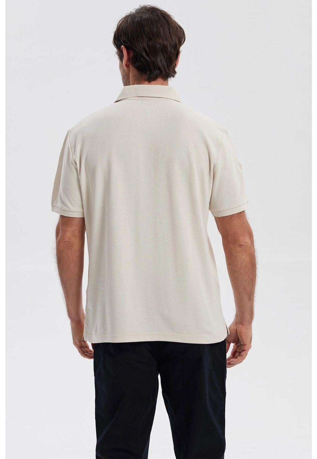 Polera Hombre Piqué Básica Lisa Beige - lV-2