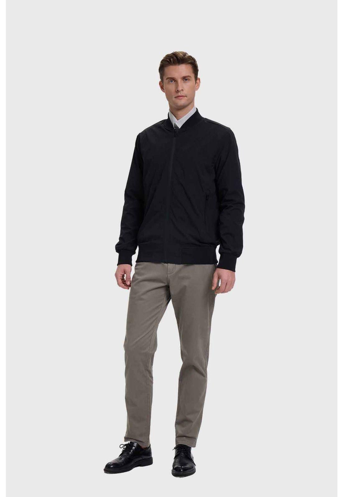 Chaqueta Hombre Bomber Negro - VII-3