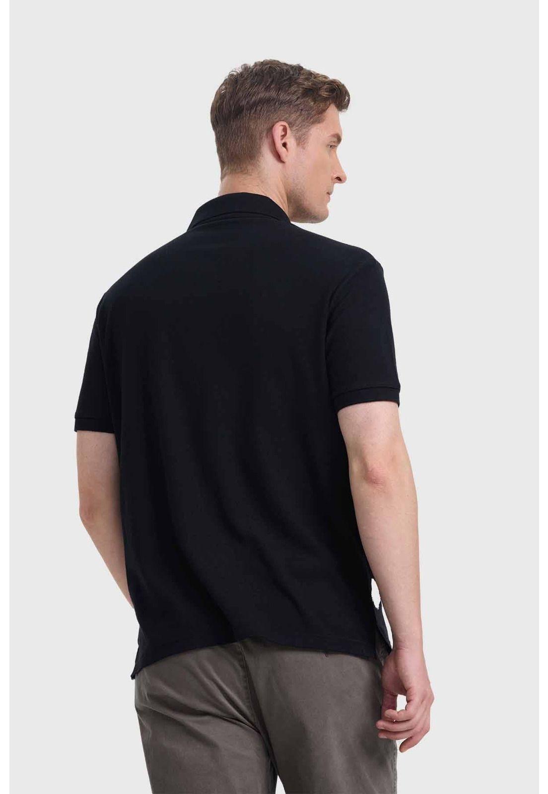 Polera Hombre Piqué Básica Negro - lll-2