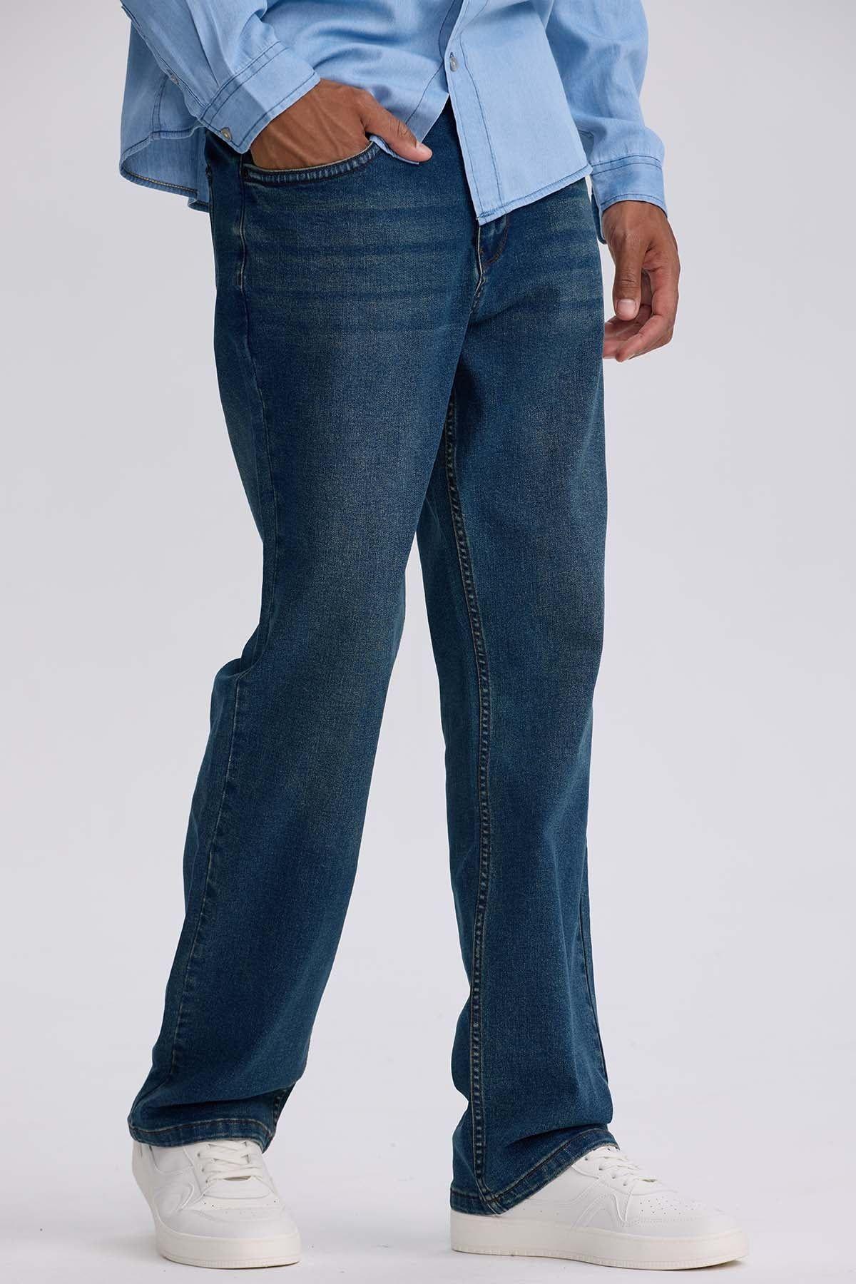 Jeans Hombre Straight 605 Azul Indigo-0