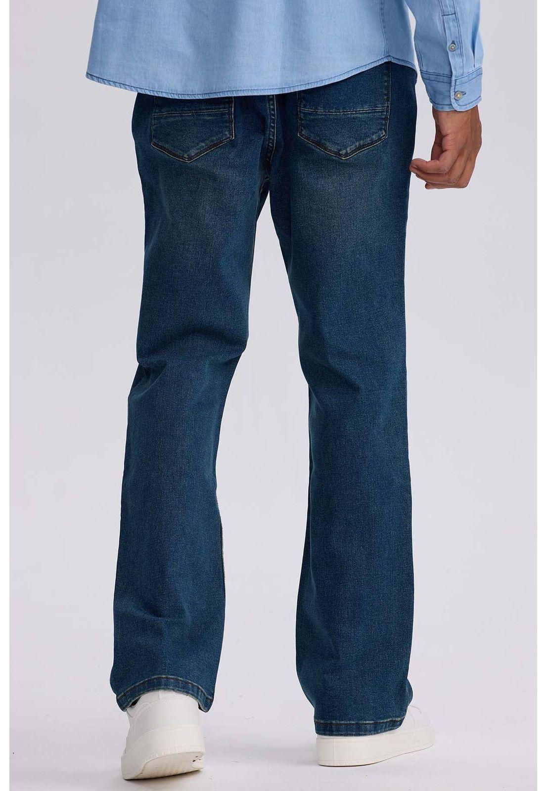 Jeans Hombre Straight 605 Azul Índigo-2