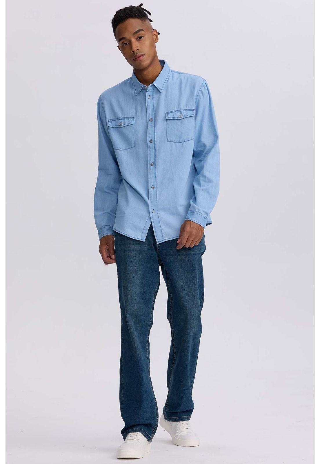 Jeans Hombre Straight 605 Azul Índigo-3