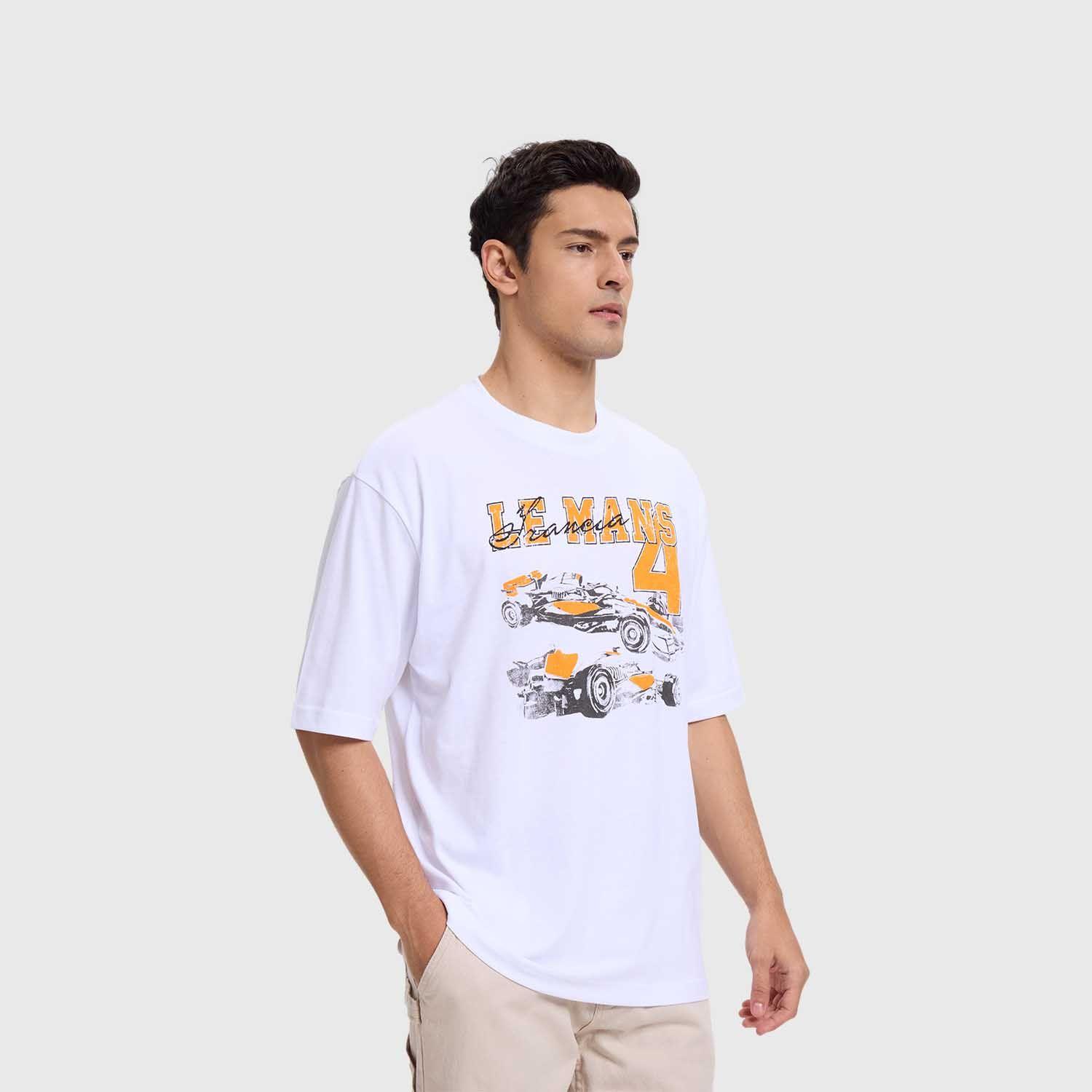 Polera Hombre Estampado Blanco III  Fashion's Park-1