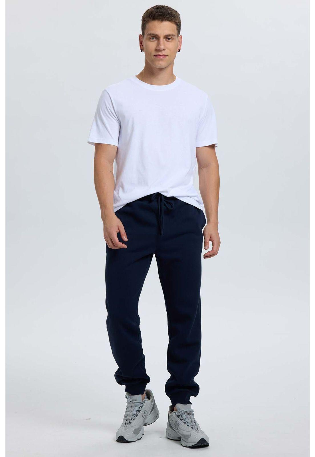 Pantalón Buzo Hombre Jogger Azul Oscuro-3