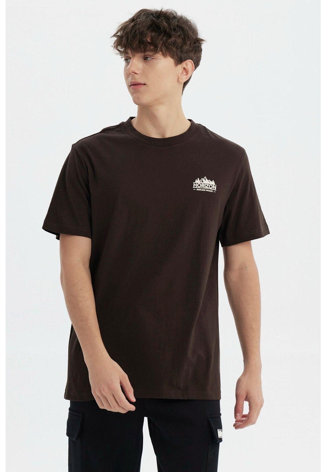 Polera Hombre Slim Chocolate - lX-0