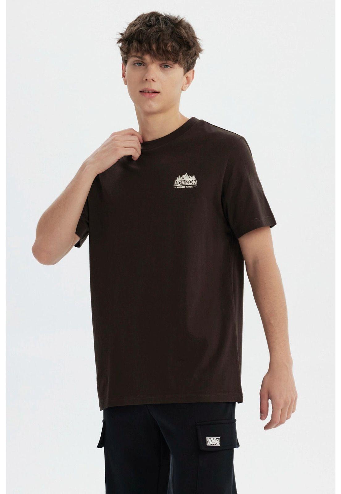 Polera Hombre Slim Chocolate - lX-2