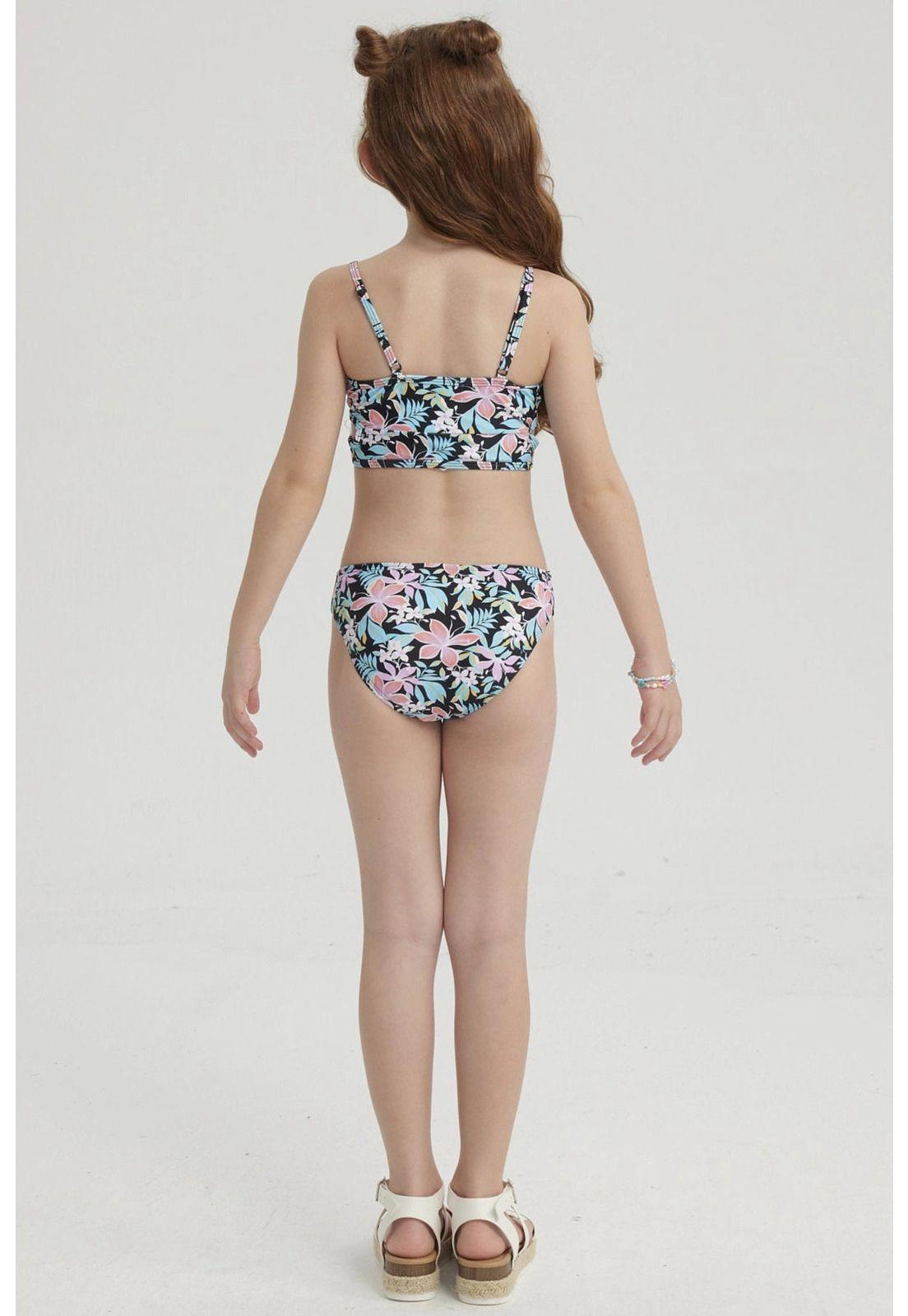 Traje de Baño Niña Bikini Teen Cruzado Negro-2