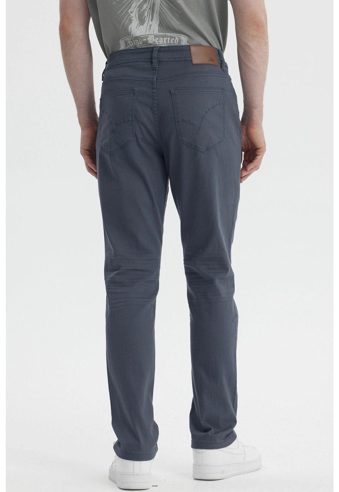 Jeans Hombre Slim Color Petroleo - ll-2