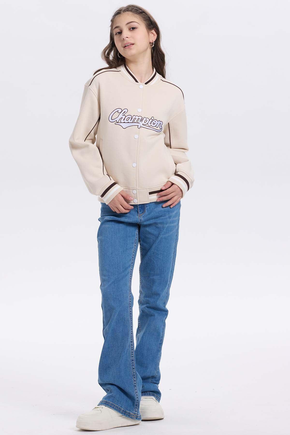 Chaqueta Niña College Beige-2