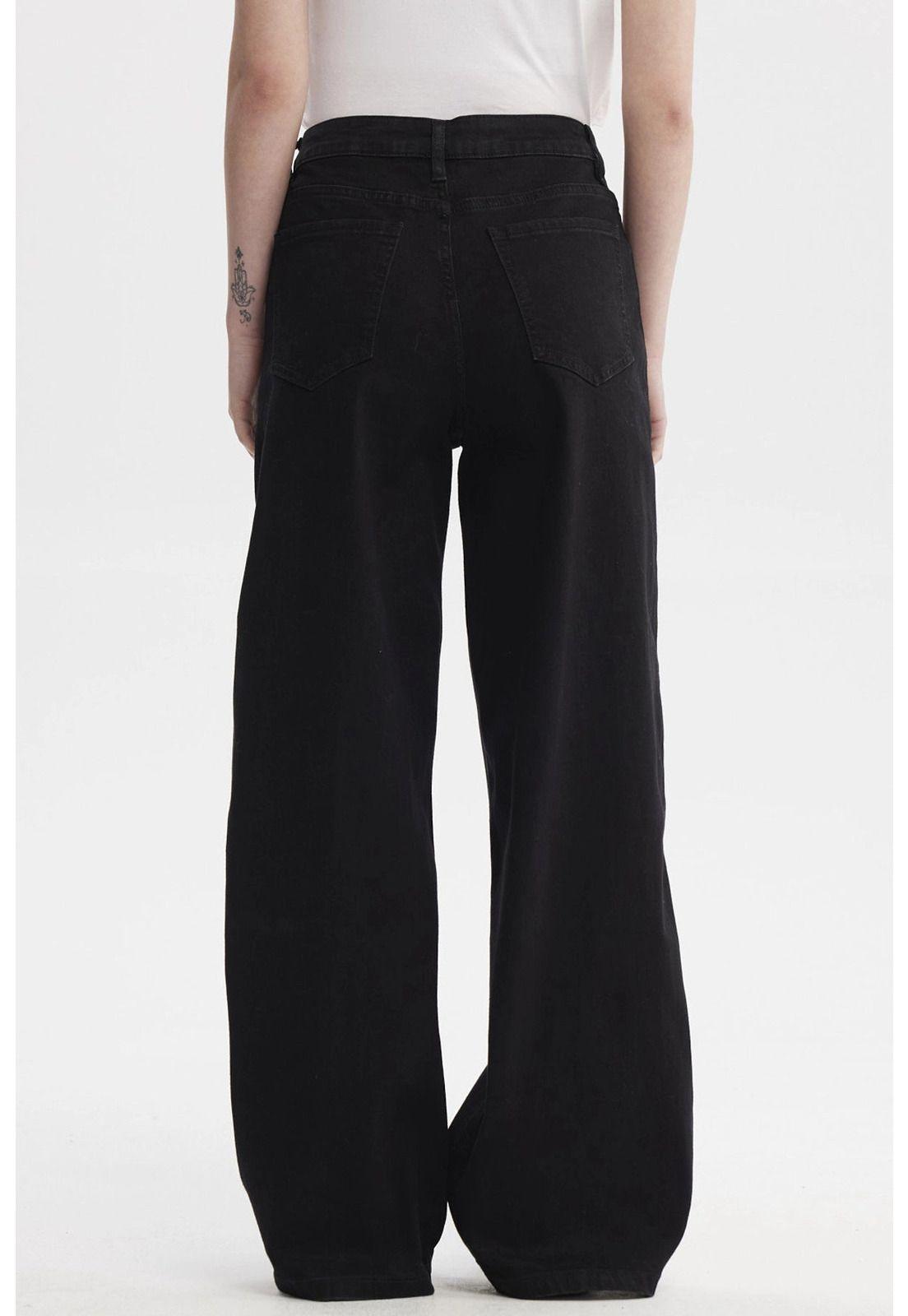 Jeans Mujer Wide Leg Negro - lll-2