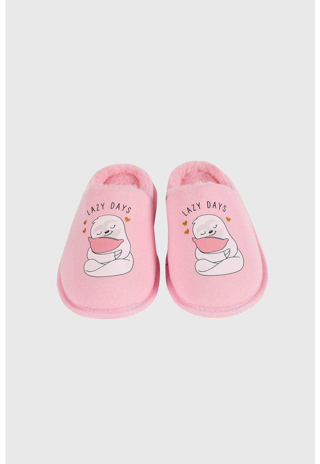 Pantufla Mujer Animales Rosado-0