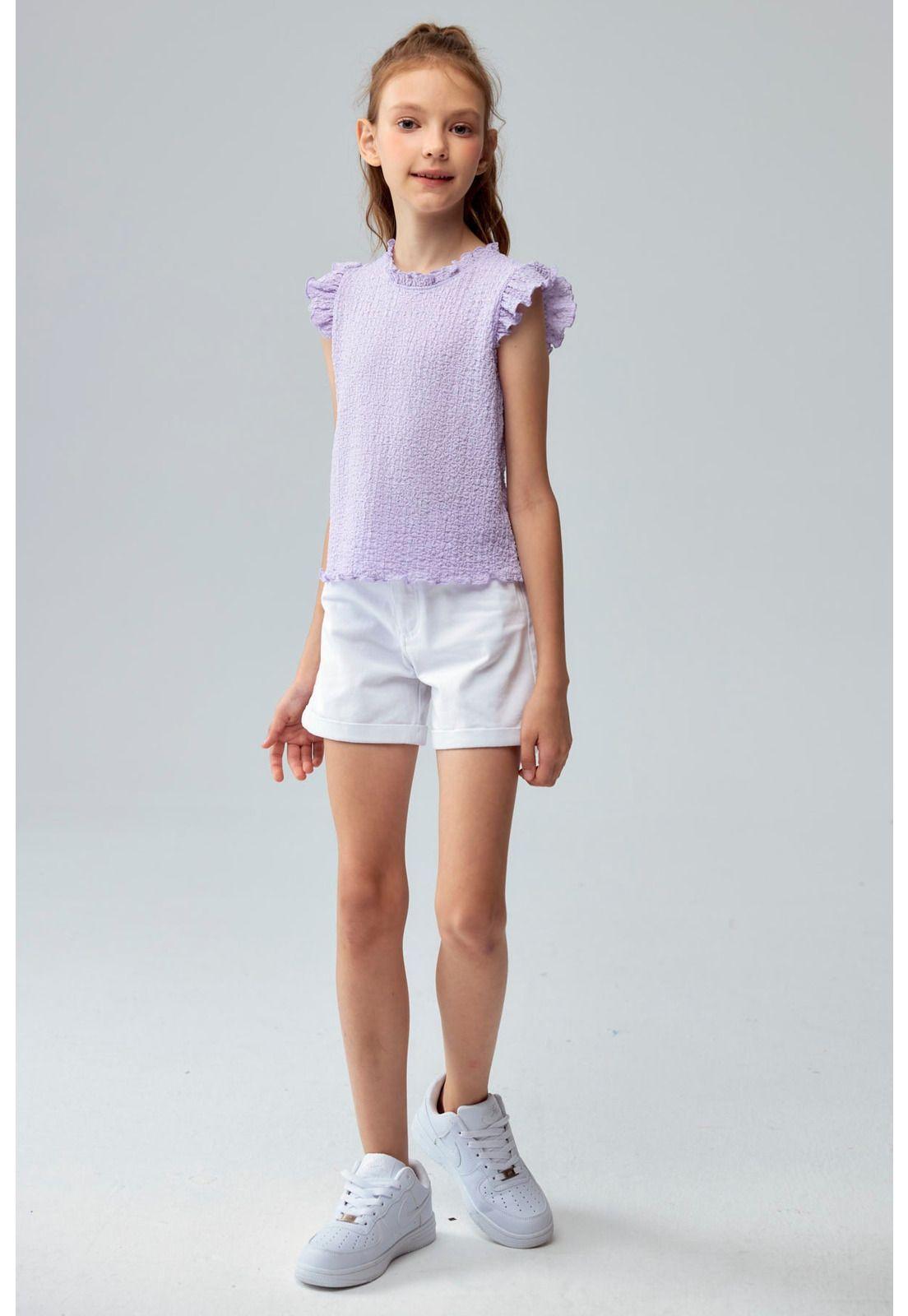 Polera Niña Panal Lila-3