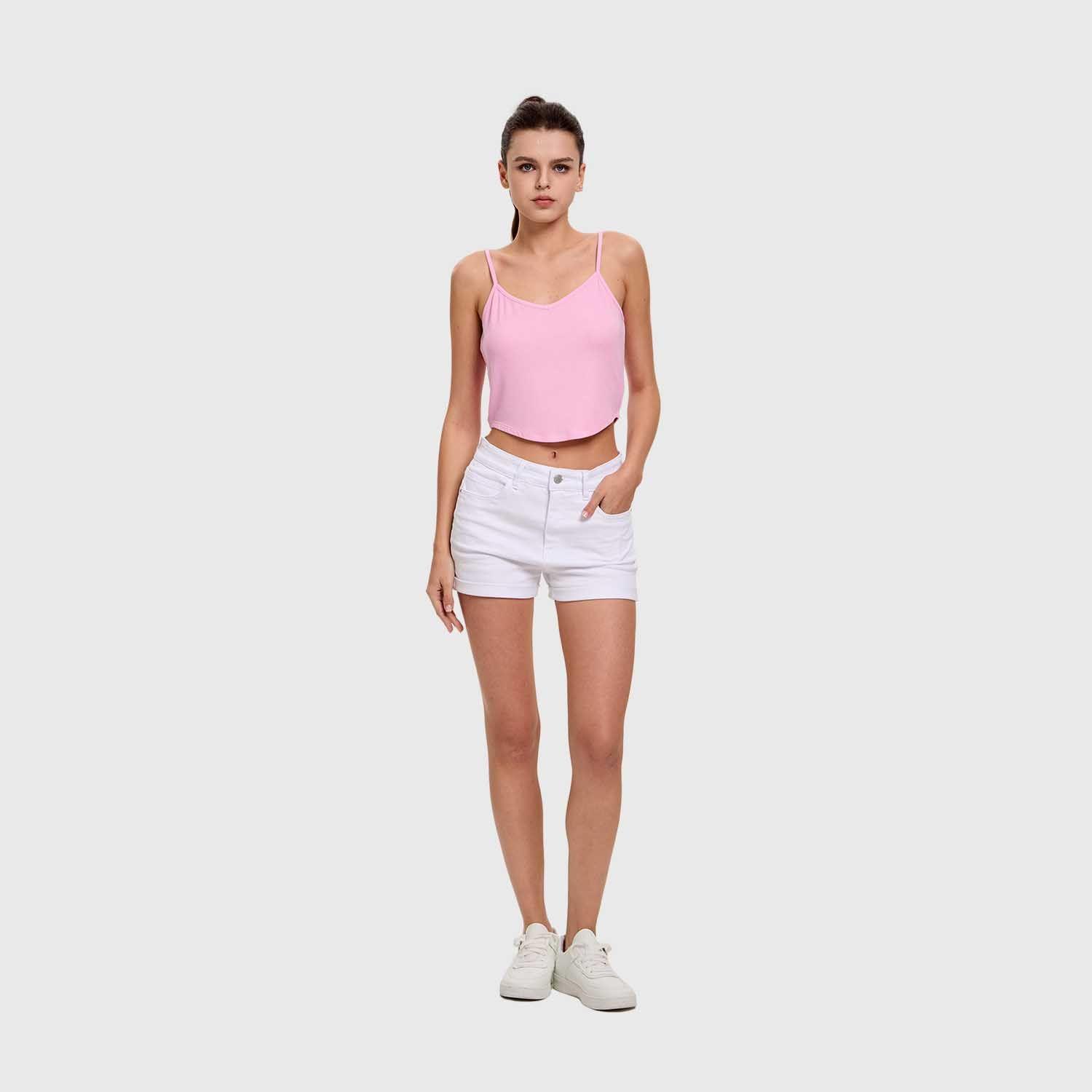 Polera Mujer Pabilo Crop Rosado Fashion's Park-3
